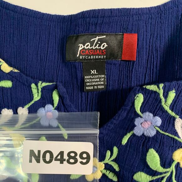 Patio Casuals by Cabernet XL MuMu Lounge House Embroidery Blue Comfy - Picture 3 of 7